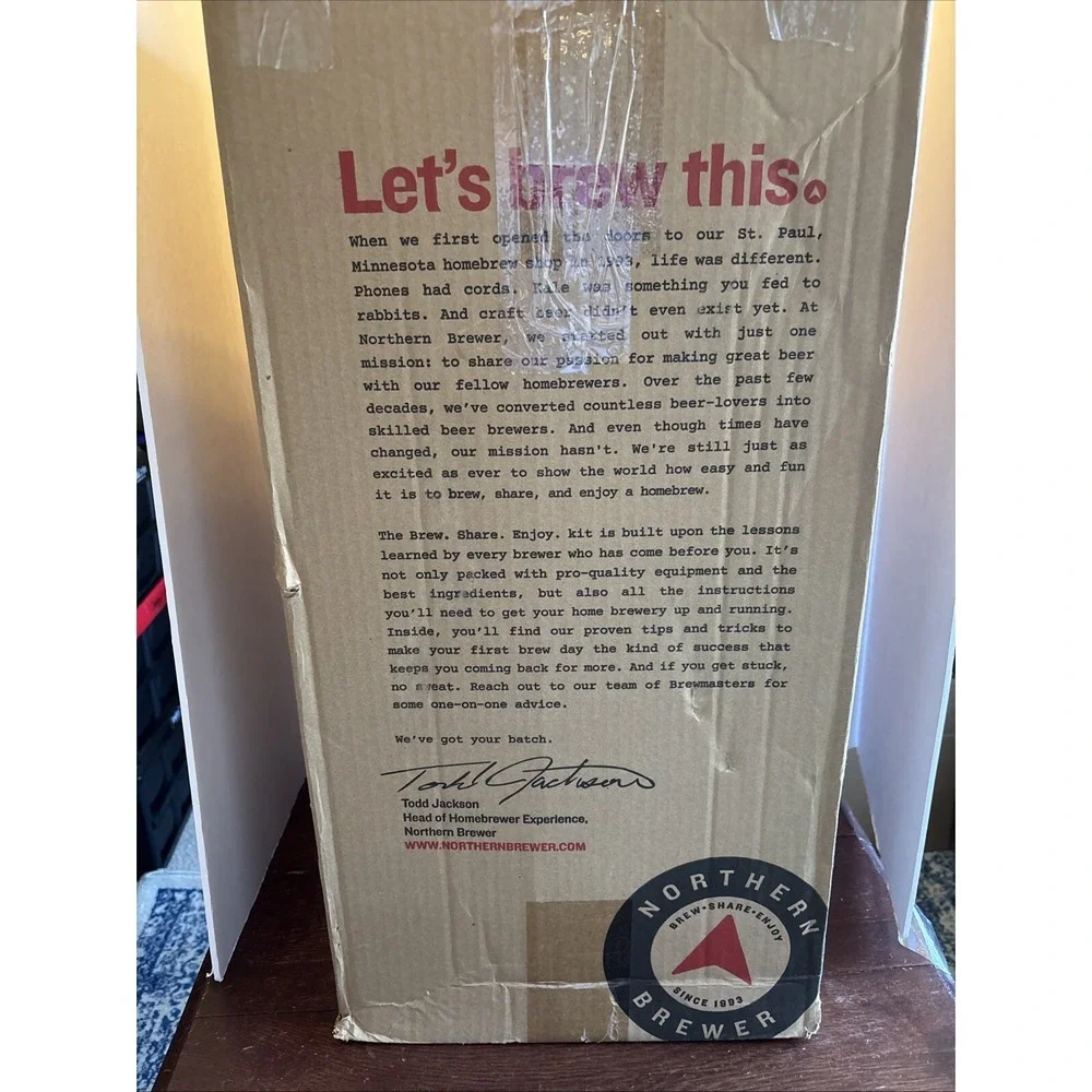 Northern Brewer Starter Kit Amber Ale Block Party Ready In Four Weeks- See Photo